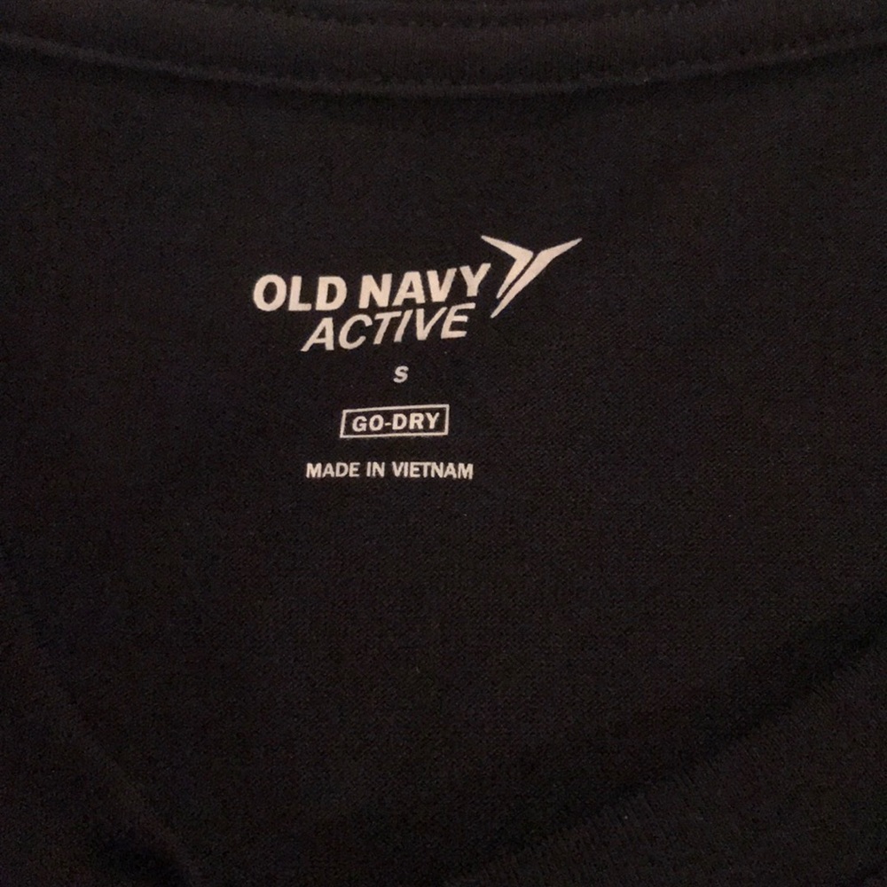 old navy black tee with tie in front - Picture 2 of 4